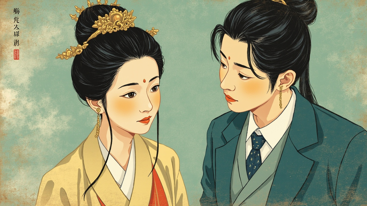 古代女子处理家族事务与职场博弈的场景
